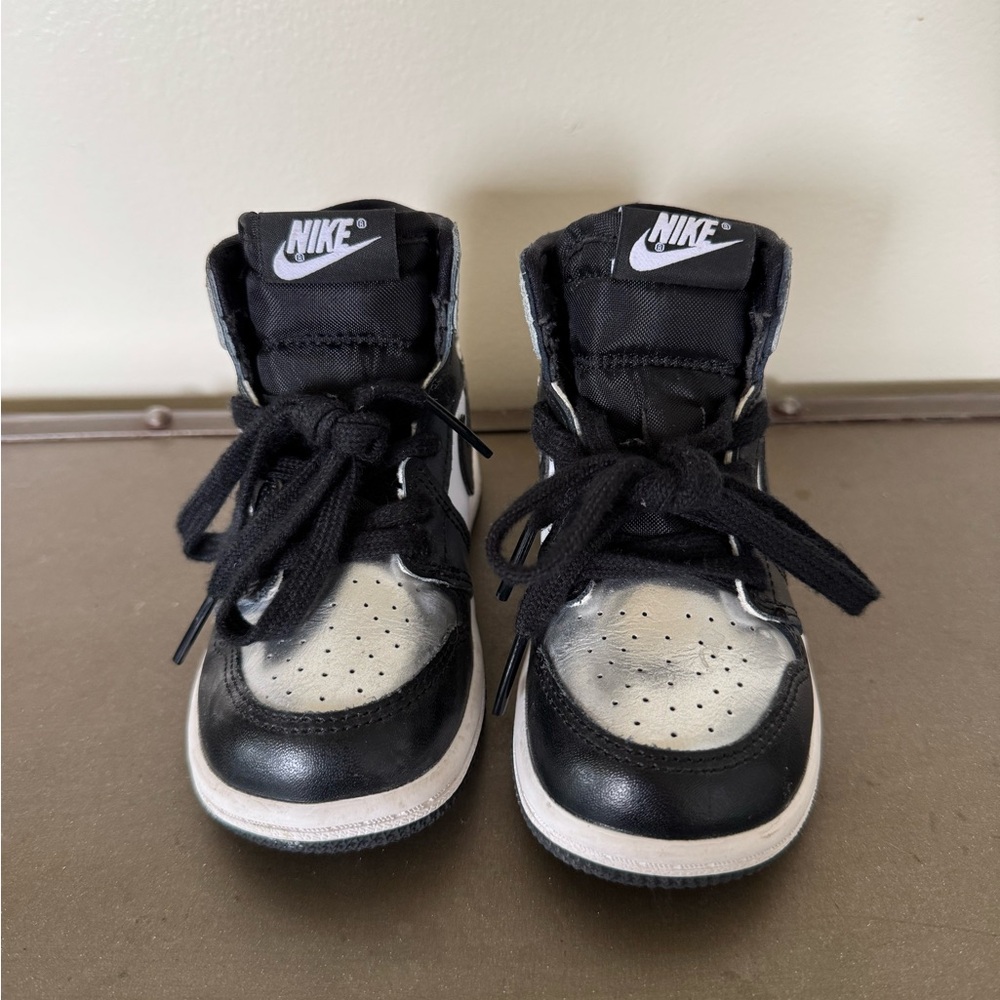 Jordan 1 Retro Silver Black and White Toddler 7C